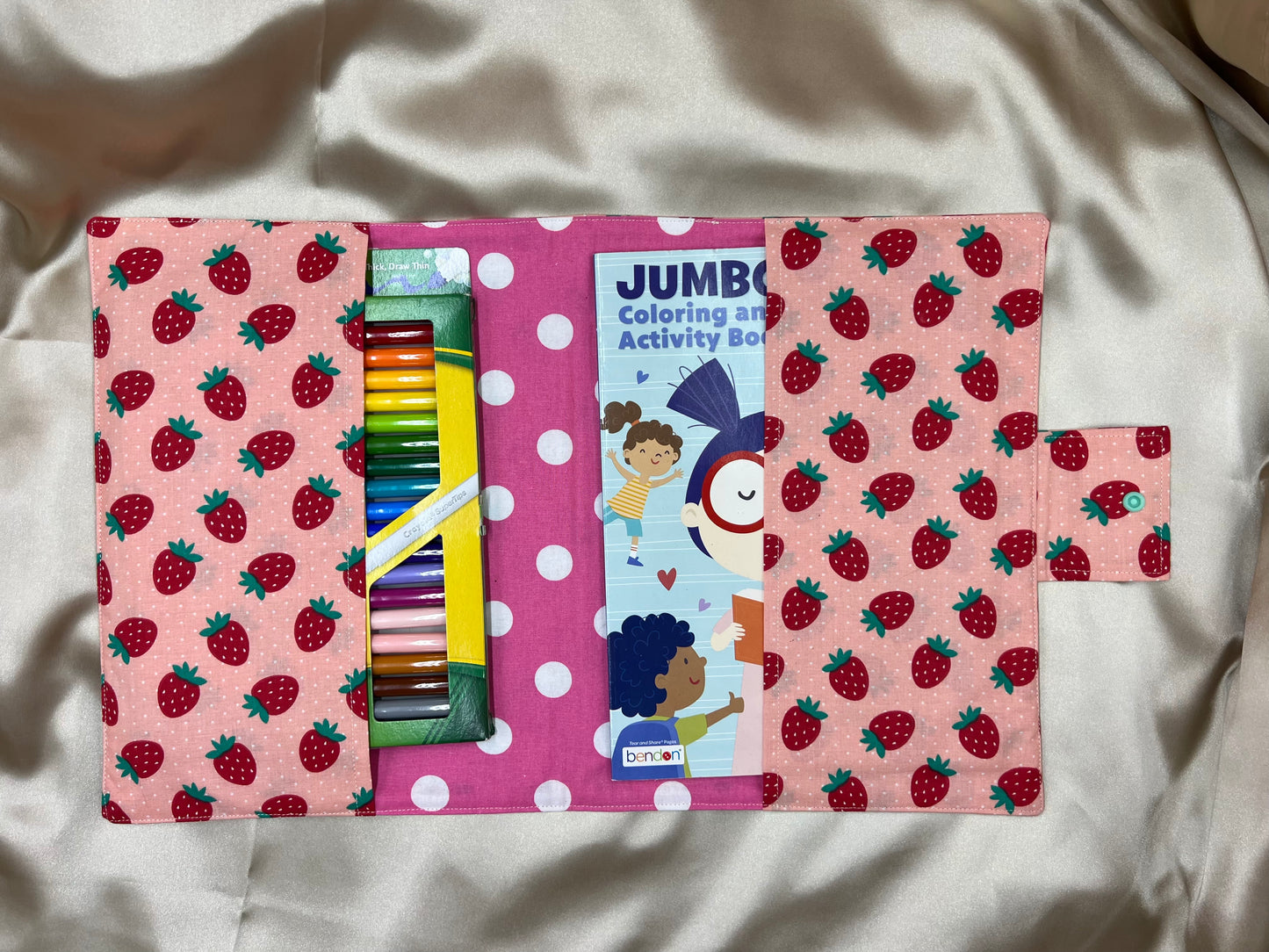 Kids activity book holder